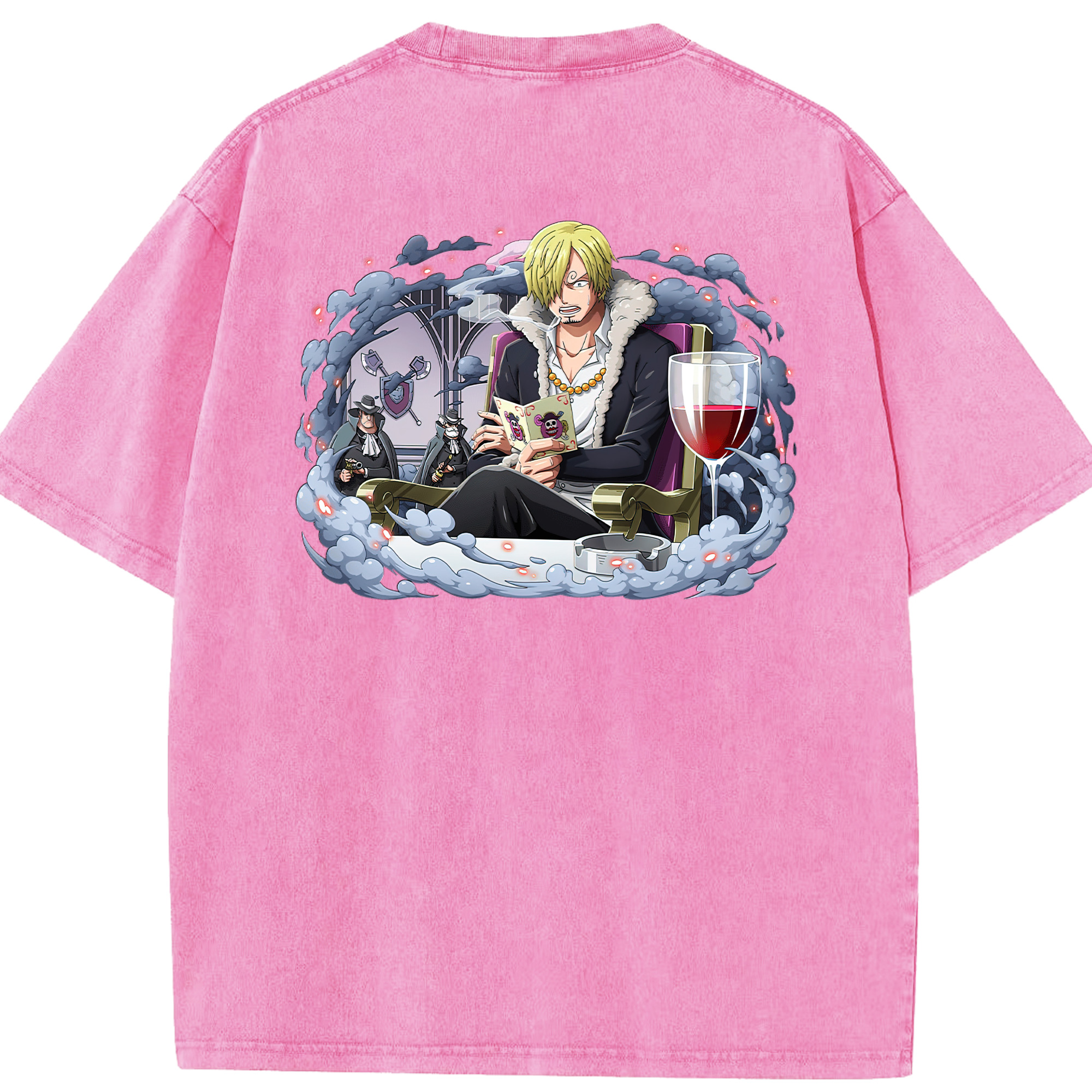 ワンピース サンジ ONE PIECE Sanji 綿100% ヴィンテージ風 半袖Tシャツ（背面プリント）